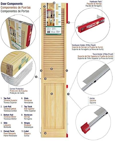 Closet Door, Bi-fold, Louver Louver Plantation Primed White (36x80)