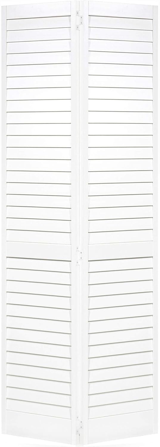 Closet Door, Bi-fold, Louver Louver Plantation Primed White (36x80)