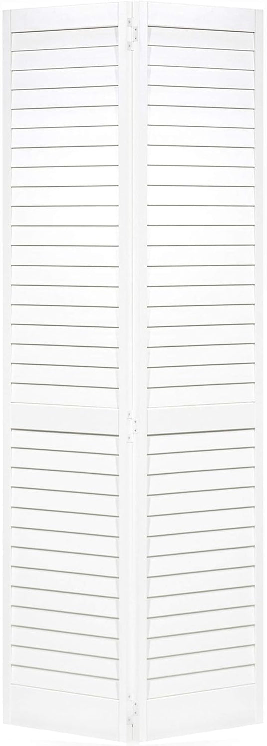 Closet Door, Bi-fold, Louver Louver Plantation Primed White (36x80)