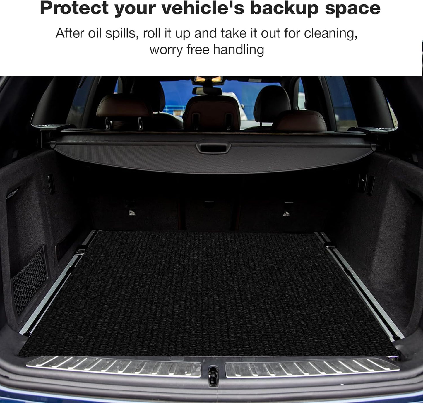 Inch, Heavy Duty Oil Resistant Garage Car Bottom Mat, Reusable Floor Protector, 1/4 Inch Thick Waterproof Rubber Backing, Oil Absorbent (Dark Gray) (60 * 72)