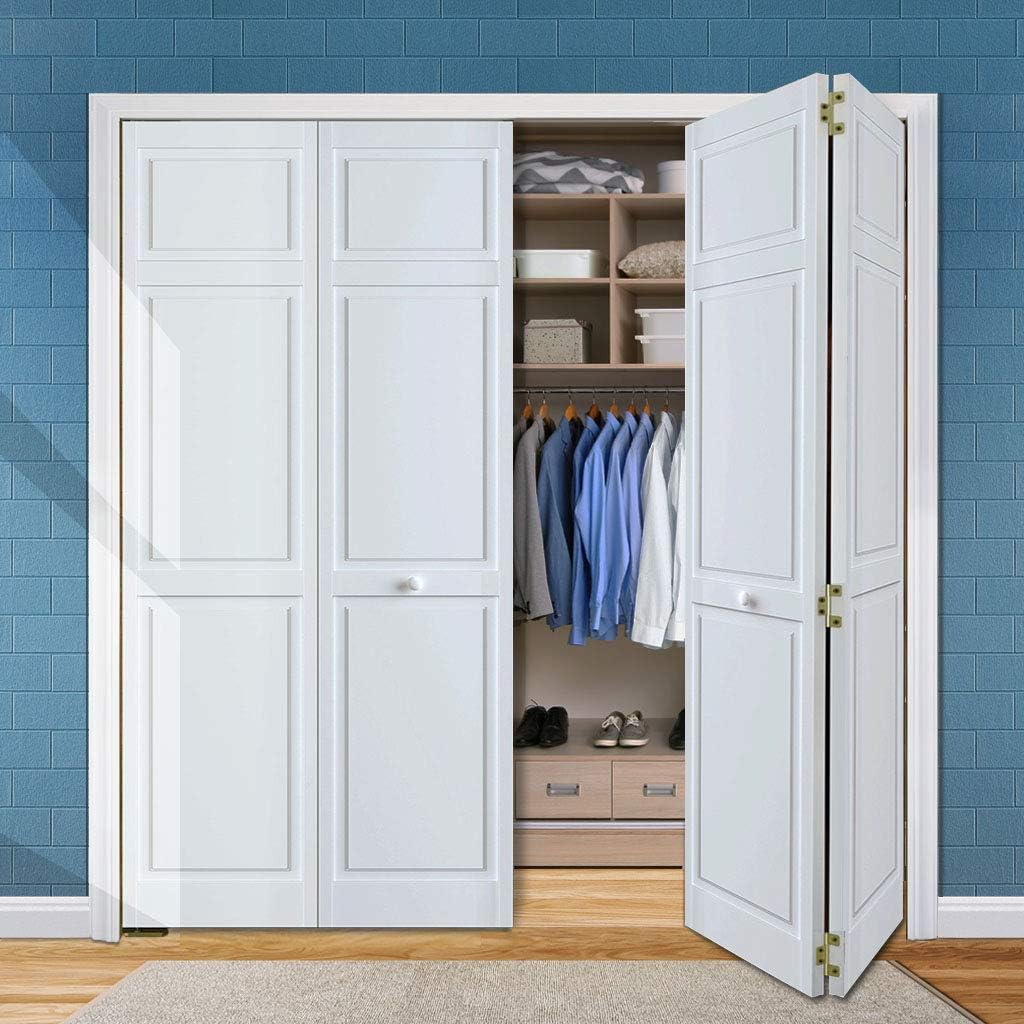 Closet Door, Bi-fold, 6-Panel Style Primed White