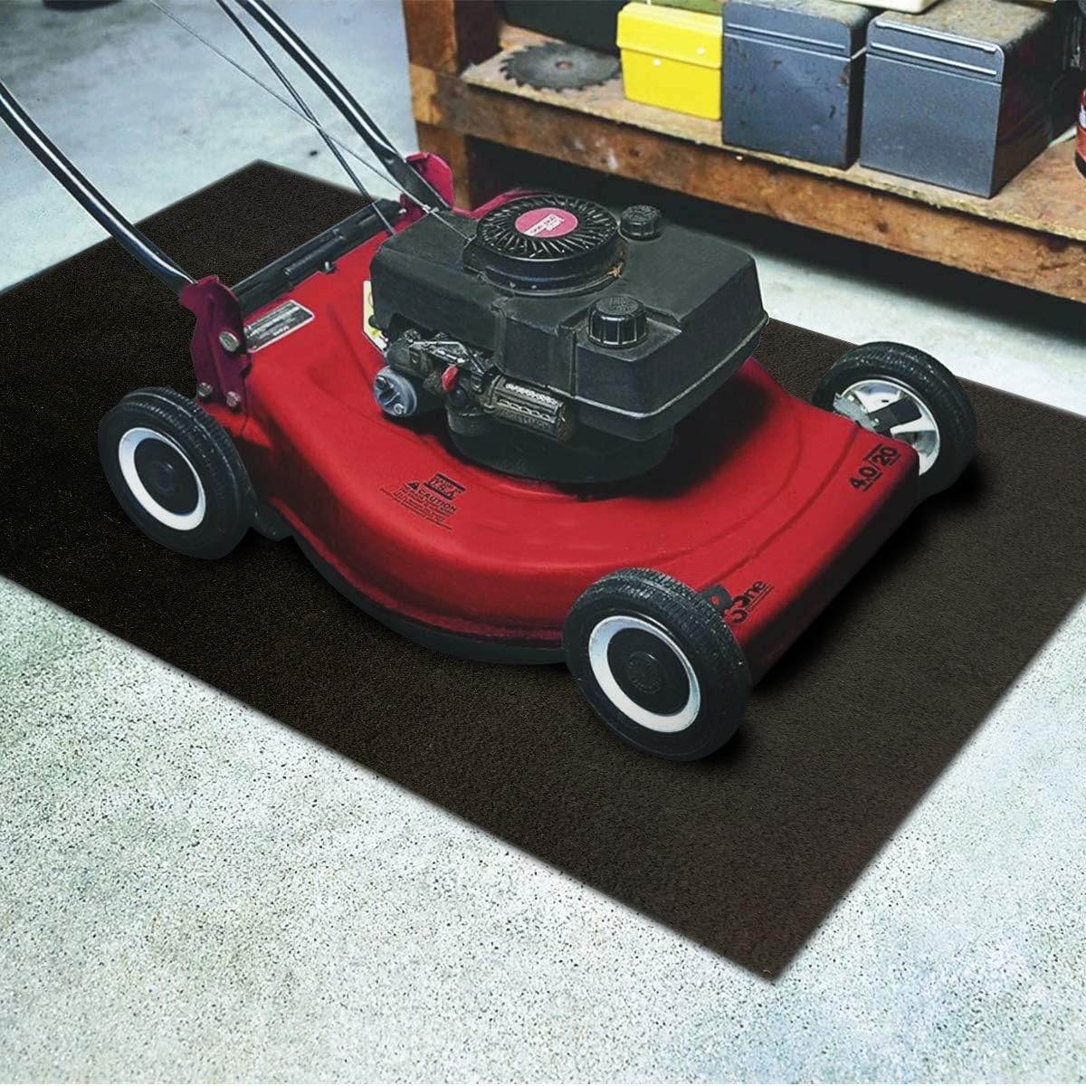 LINLA Premium Absorbent Oil Mat Contains Liquid Garage Floor Mat 8.5'x 6.6', Reusable, Washable, Protects Floor, Driveway Surface, Shop,Parking