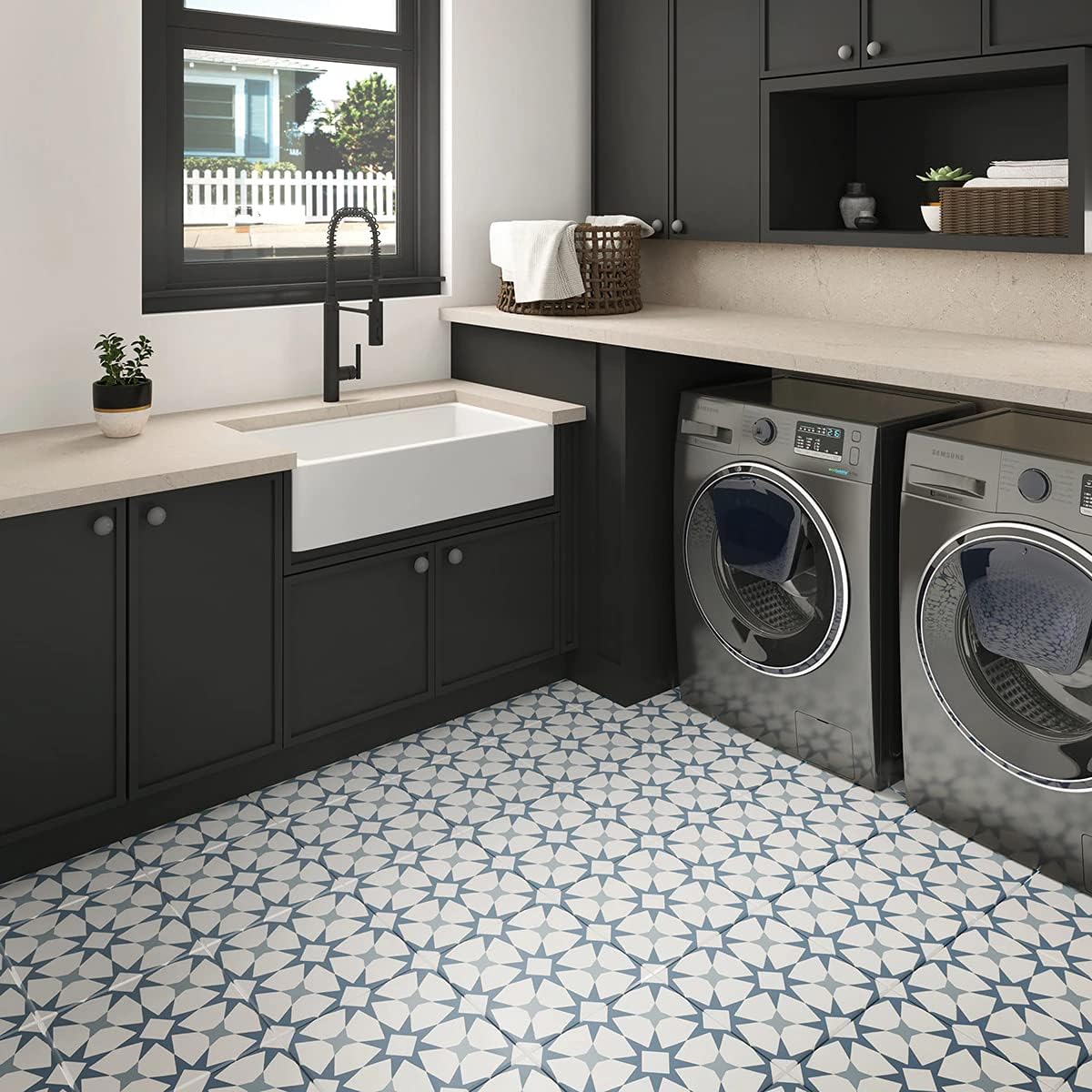 12x12 Calais Sky Pattern Ceramic Tile Wall Floor (8)