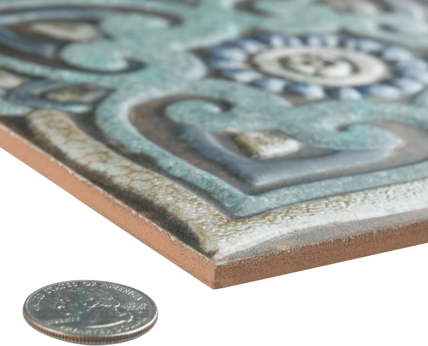 Mandala Decor Mix 7-7/8" x 7-7/8" Ceramic Wall Tile