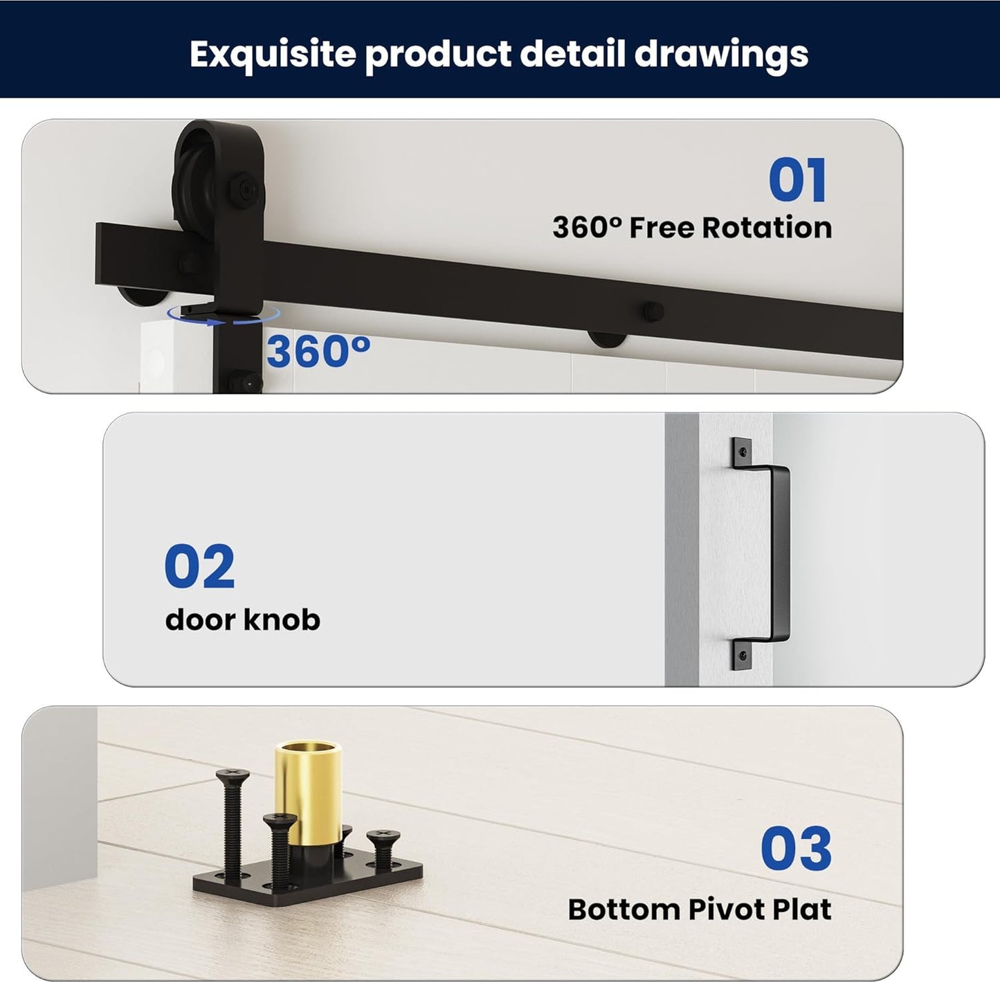 Bifold Barn Door 80" x 84", MDF Bi-Fold Sliding Closet Doors with Hardware Kit Included, Pre-Finished Easy Assembly, Water-Proof PVC Surface & Save Space, H-Frame, 88" Track for 4 Doors,White