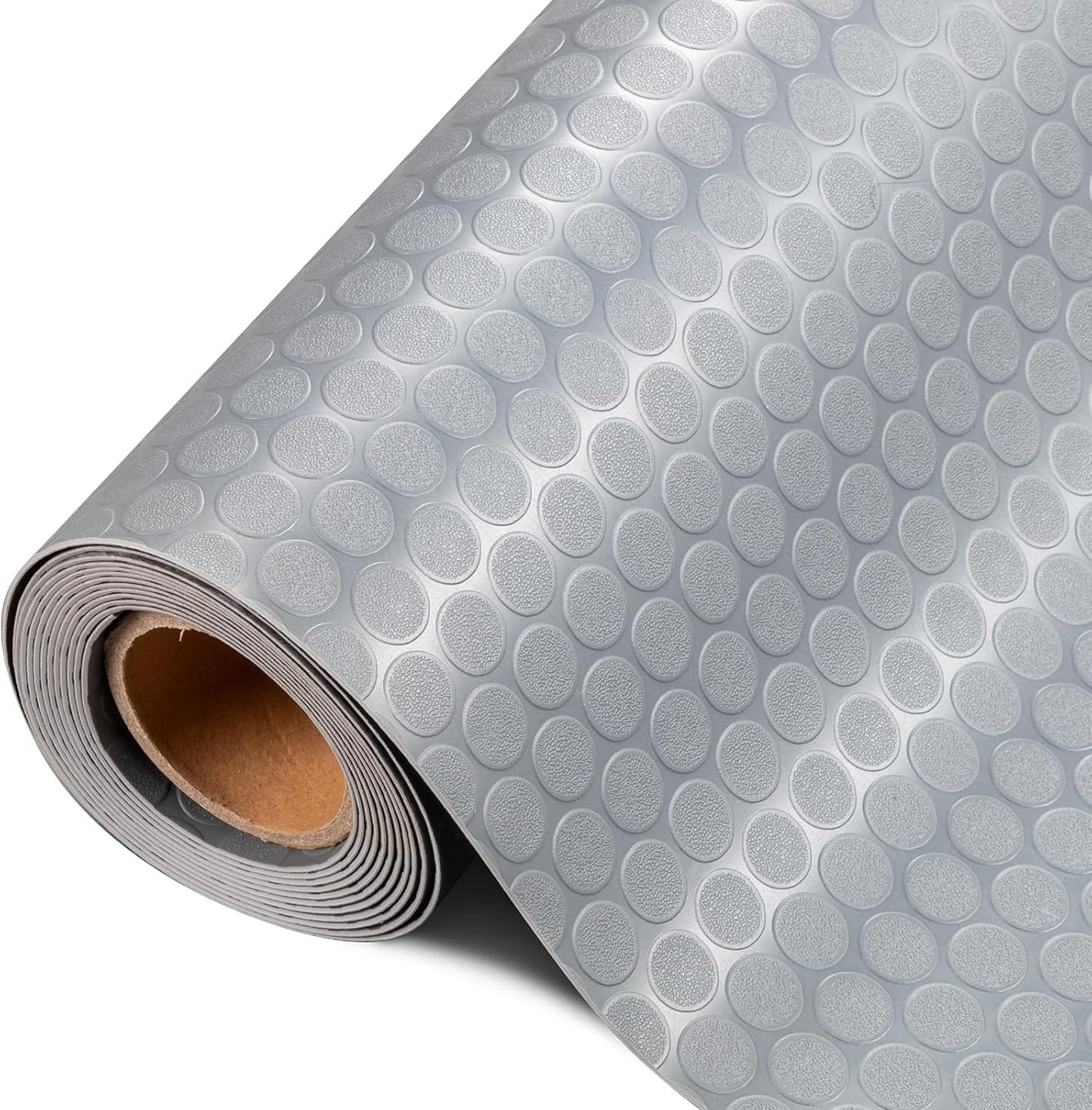 TUFFIOM 7.5 x 17 FT Garage Floor Mat, Thickened Diamond Plate PVC Garage Mats Flooring Roll for Under Car, Garage Car Parking Mats for Compact SUVS, Sports Car