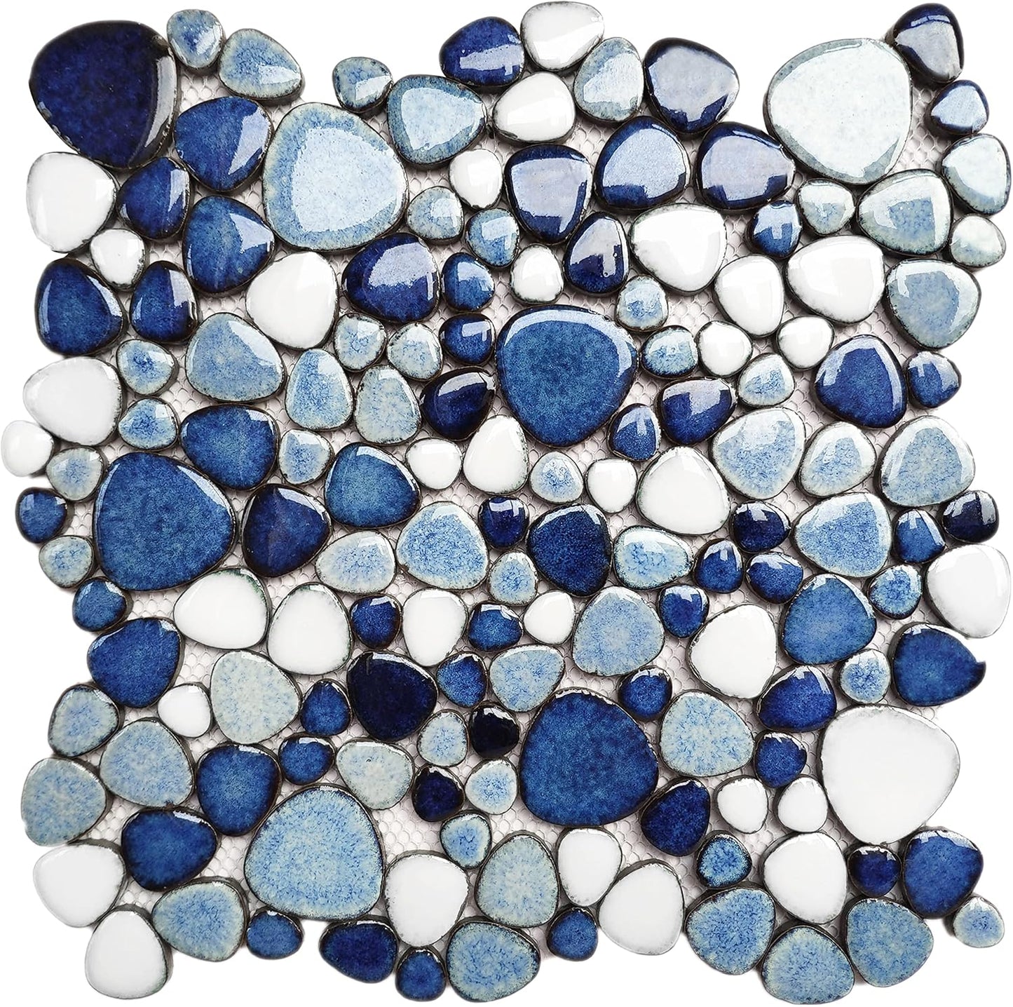 Pebble Shower Floor Tile Bathroom Beige Wall Backsplash Mosaic Tiles (5 Sheets)