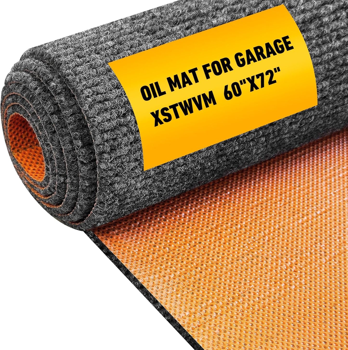 Inch, Heavy Duty Oil Resistant Garage Car Bottom Mat, Reusable Floor Protector, 1/4 Inch Thick Waterproof Rubber Backing, Oil Absorbent (Dark Gray) (60 * 72)