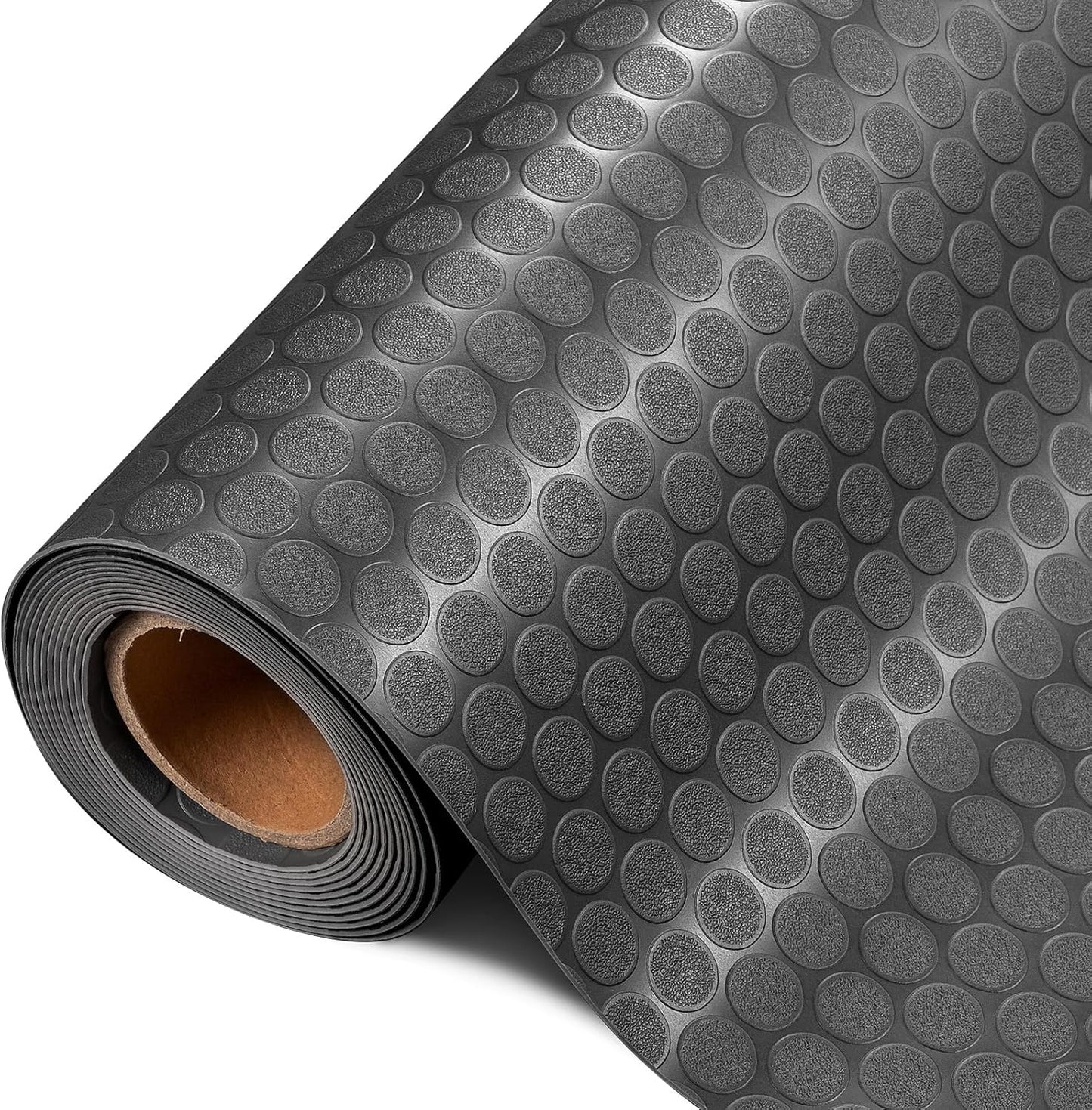 TUFFIOM 7.5 x 17 FT Garage Floor Mat, Thickened Diamond Plate PVC Garage Mats Flooring Roll for Under Car, Garage Car Parking Mats for Compact SUVS, Sports Car