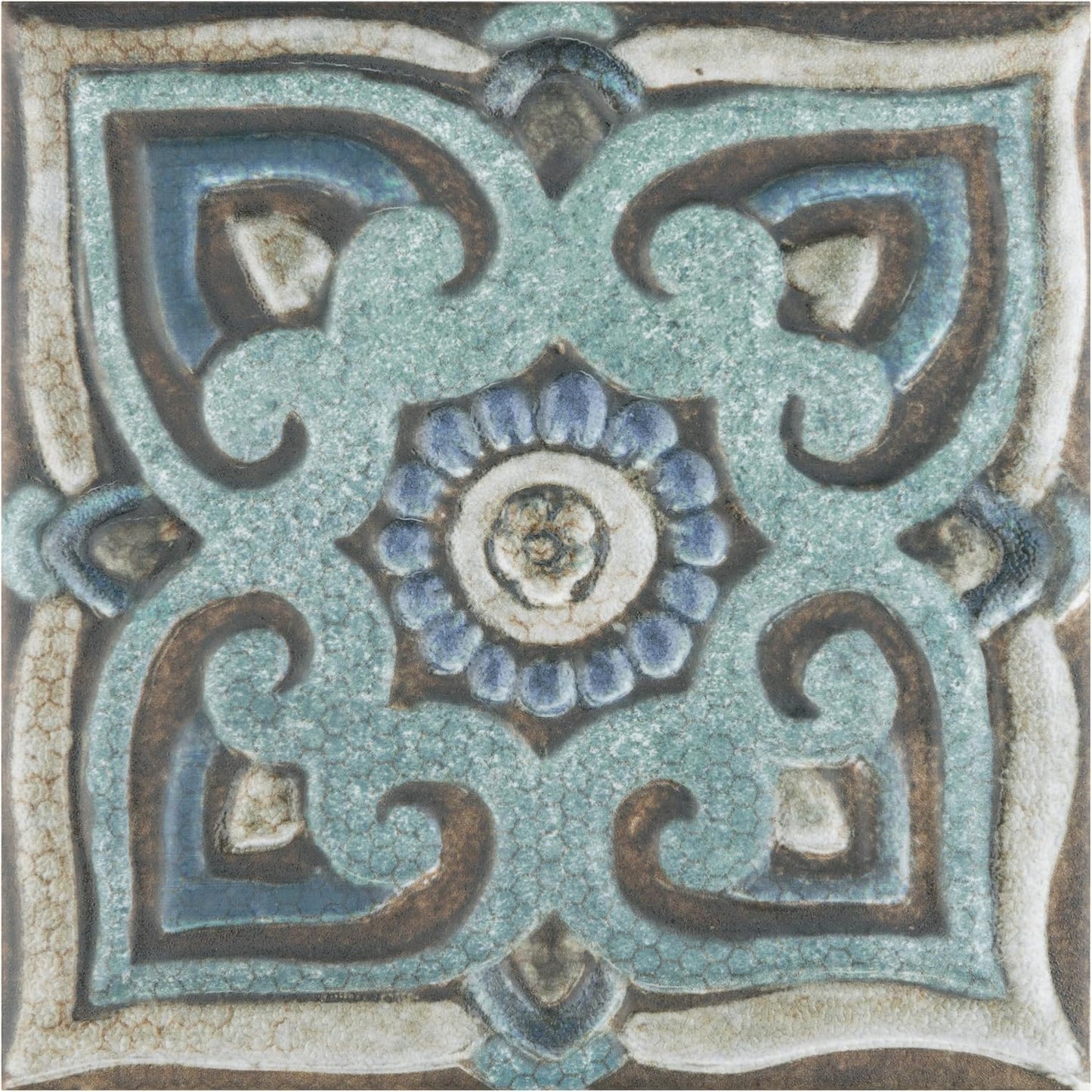 Mandala Decor Mix 7-7/8" x 7-7/8" Ceramic Wall Tile
