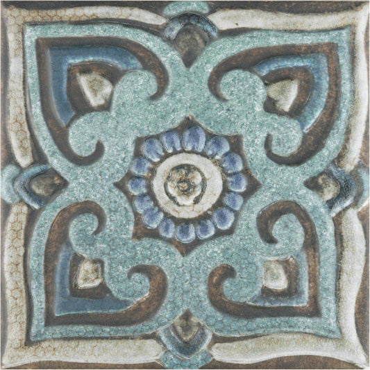 Mandala Decor Mix 7-7/8" x 7-7/8" Ceramic Wall Tile