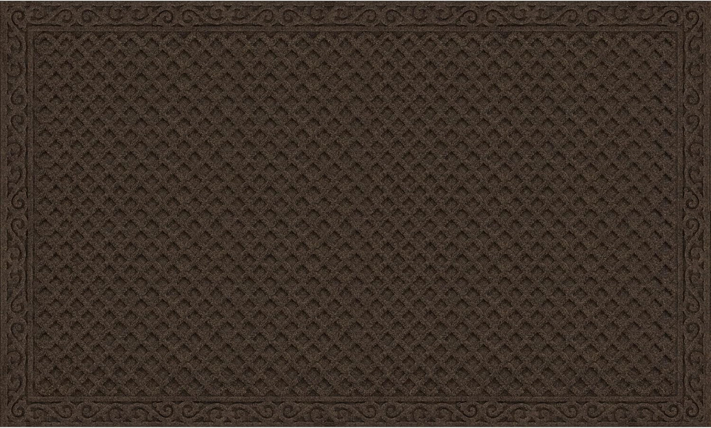 Apache Mills Textures 4' x 6' Basketweave Heavy Duty Onyx Door Mat – Weather & Stain Resistant, Non-Slip, Durable Outdoor Mat, Made in USA – Superior Scraping Entrance Mat for Home & Commercial Use