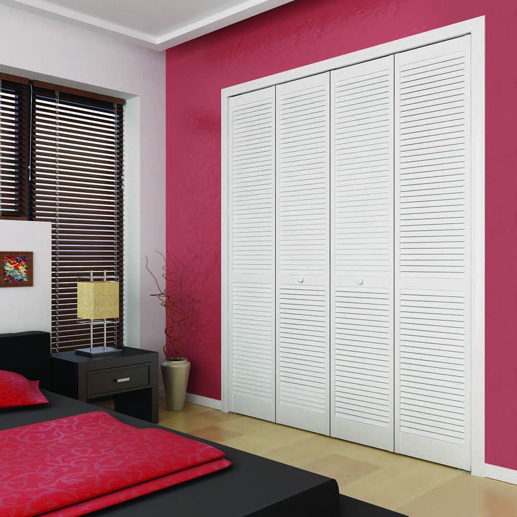 Closet Door, Bi-fold, Kimberly Bay® Traditional Louver-Louver White (80x30)