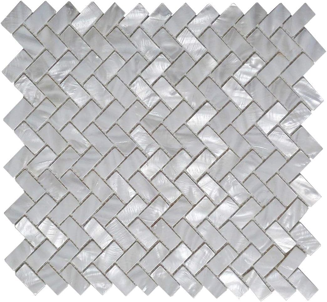 Art3d grout Decorative Tile, Blue/Gray, Glass, for Kitchen Backsplash or Bathroom Backsplash (5 Pack)